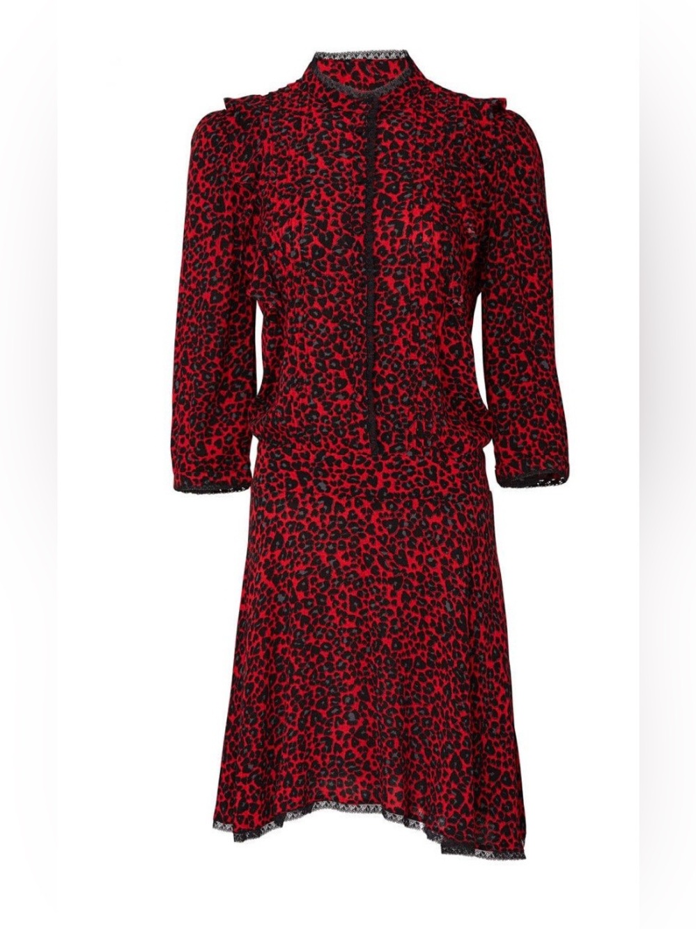 ZADIG & VOLTAIRE Leopard Ruffle Dress